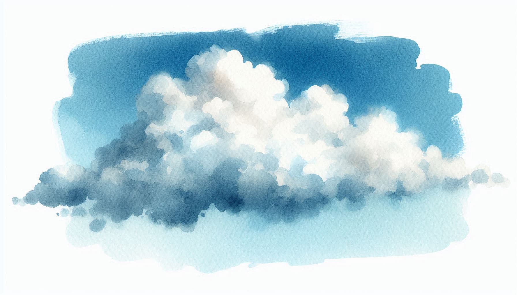 AI-generated watercolor painting of a cloud.