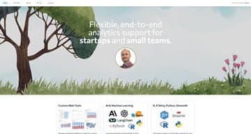 Screenshot of Bryce's website.